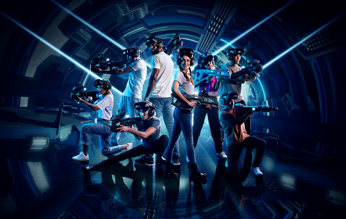 Zero Latency VR players in free-roam arena